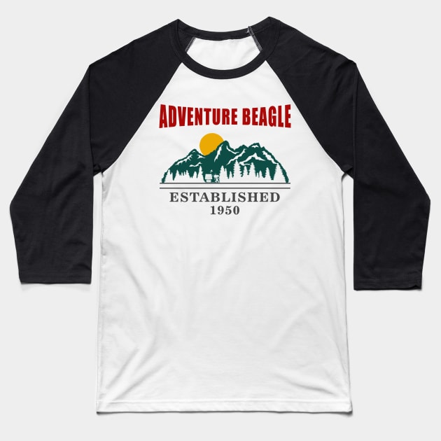 Adventure Beagle Baseball T-Shirt by reintdale